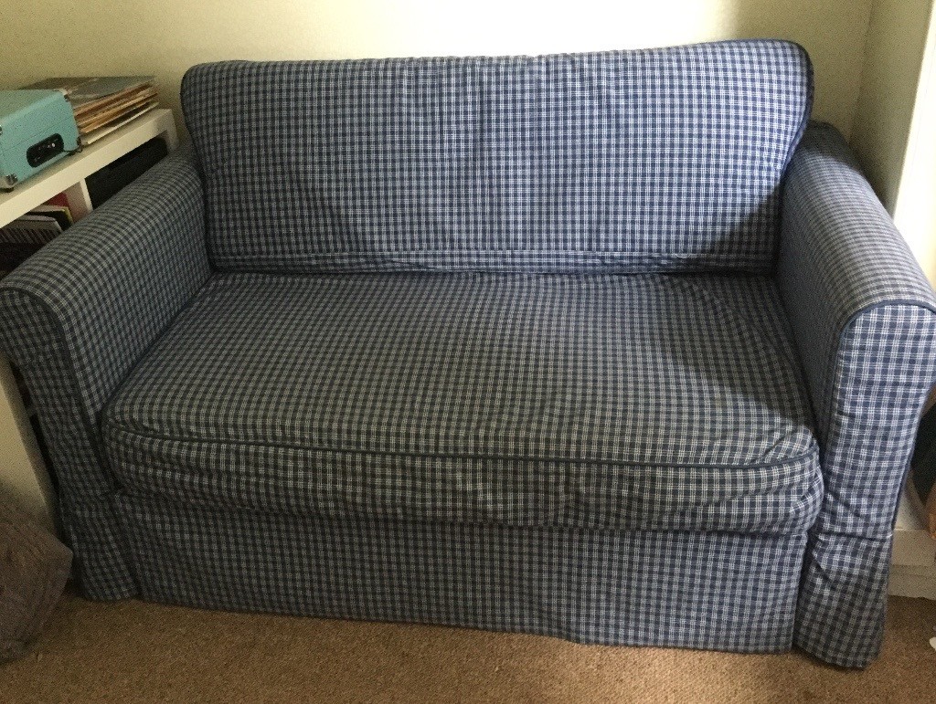 Ikea Sofa Bed Blue And White Check Cover In Roundhay West