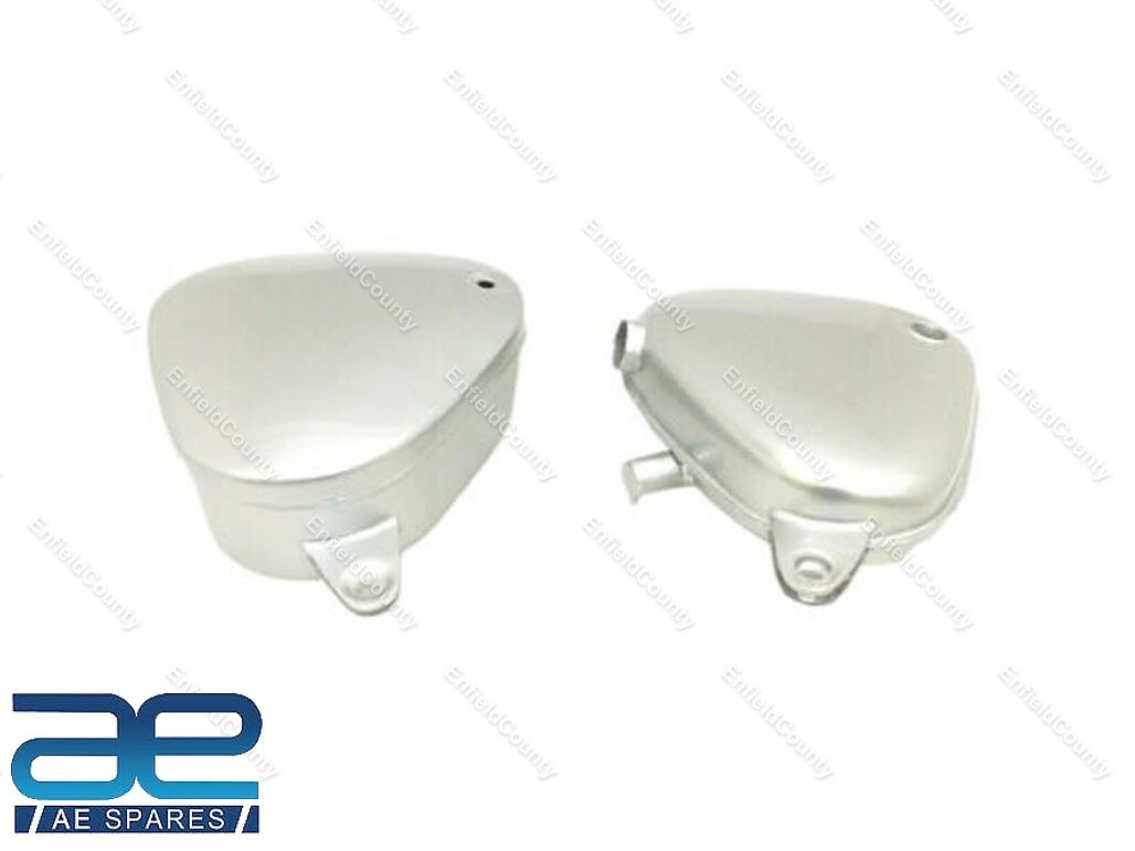 Fits For BSA A7 A10 Motorcycle Silver Toolbox & Oil Tank Pair  