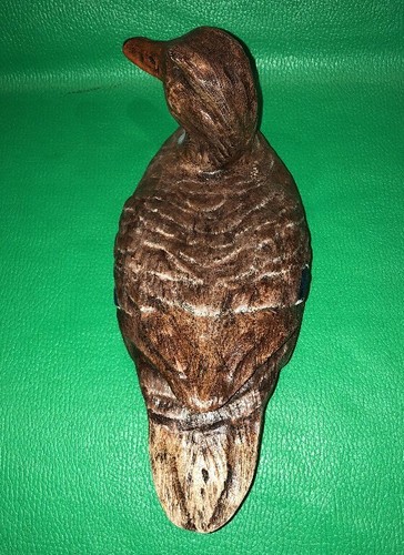 duck decoy hand carved decor mallard hen Signed Bob Sitton 2010 Nacodoches TX