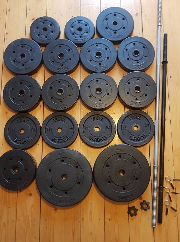 Weight Plates and Bars 105kg in Northwich, Cheshire Gumtree