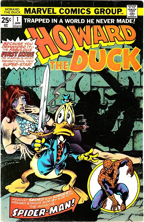 ハワードザダック HOWARD THE DUCK #1 VG- Signed 2X Frank Brunner/Steve