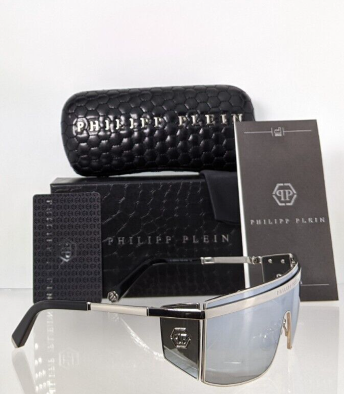 Pre-owned Philipp Plein Authentic  Sunglasses Spp 005 Col 722x Brave Shade Spp005 Frame In Silver