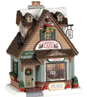 Lemax -CARDINAL CAFE Holiday Village Train Lighted Building