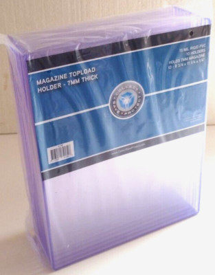 (10) CSP 7mm Rigid Magazine Top Load Protector NIP High Impact ID: 9 1/8x11 1/2