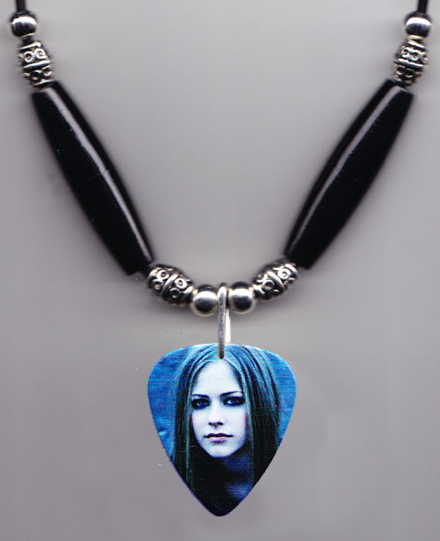 Avril Lavigne Signature Photo Guitar Pick Necklace #2