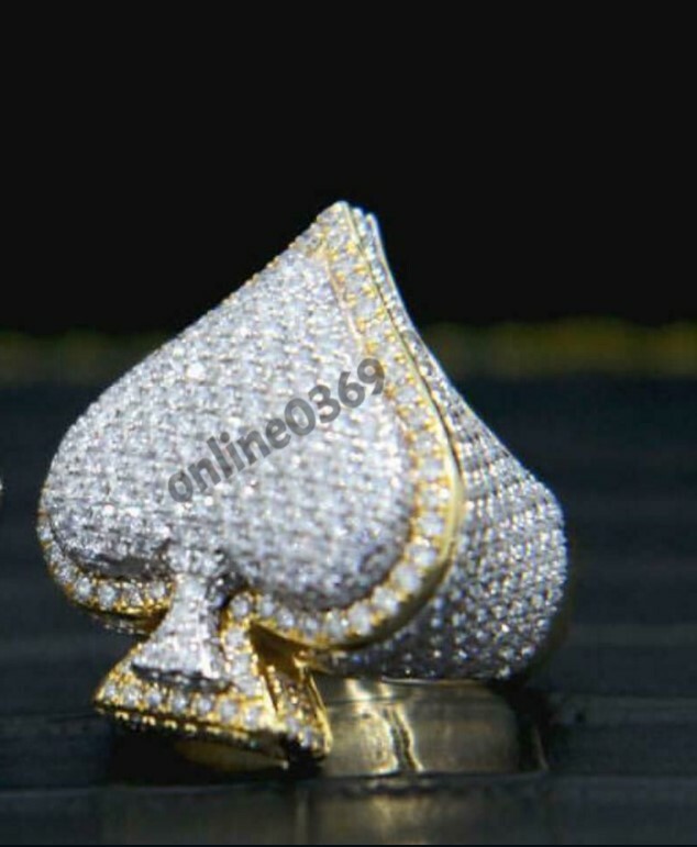 Pre-owned Online0369 Valentine Day Gift Silver 2ct Pass Tester Moissanite Mens Heart Shaped Ring Gift In White