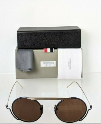 Pre-owned Dita Brand Authentic Thom Browne Sunglasses Tbs 111-03 Gold & Black Tb111 Frame