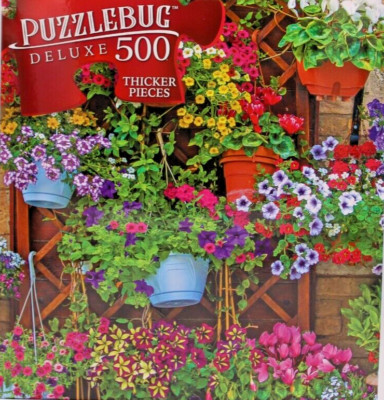 500 Pieces Jigsaw Puzzle Summer Potted Flowers 20X12 Puzzlebug