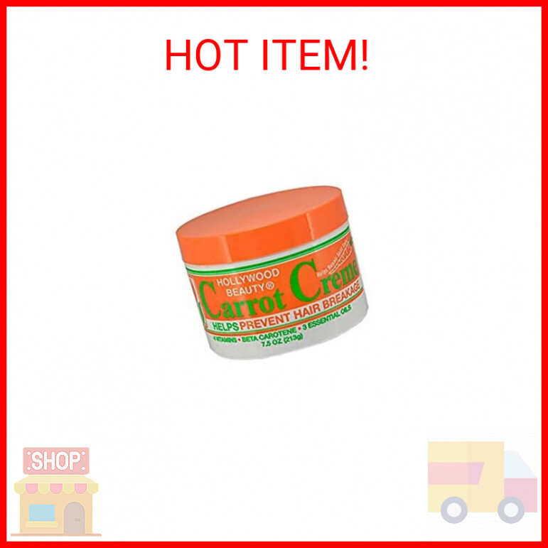 Hollywood Beauty Creme, Carrot, White , 7.5 Ounce