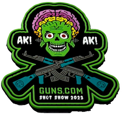 SHOT Show 2023 Guns.com ''AK! AK! Aliens Attack'' Custom PVC patch, Hook/Loop, NEW