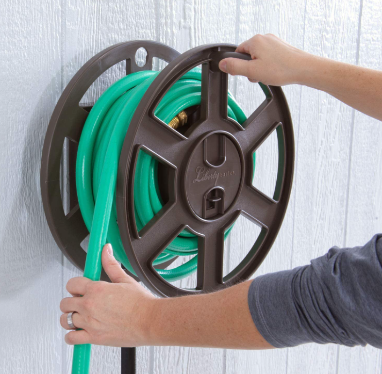 Liberty Garden 100 Foot Basics Side Winding Wall Mount Hose Reel
