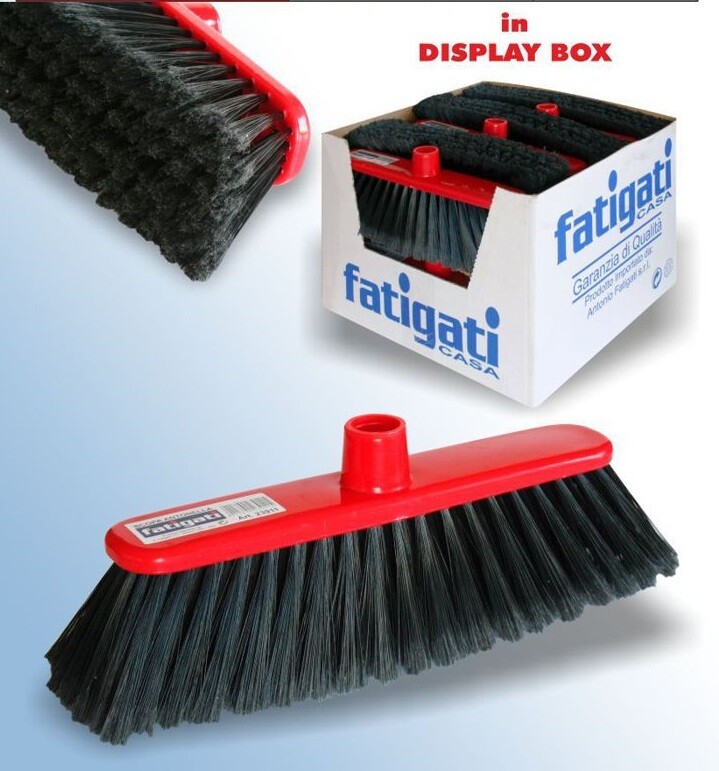 set 12 Pezzi Scopa Antonella Nera Pulizia Casa Pavimenti hmj