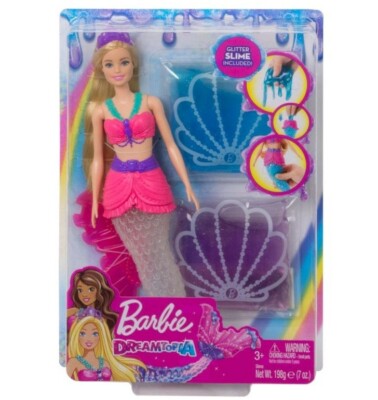 Barbie Dreamtopia Slime Mermaid Doll with 2 Slime Packets