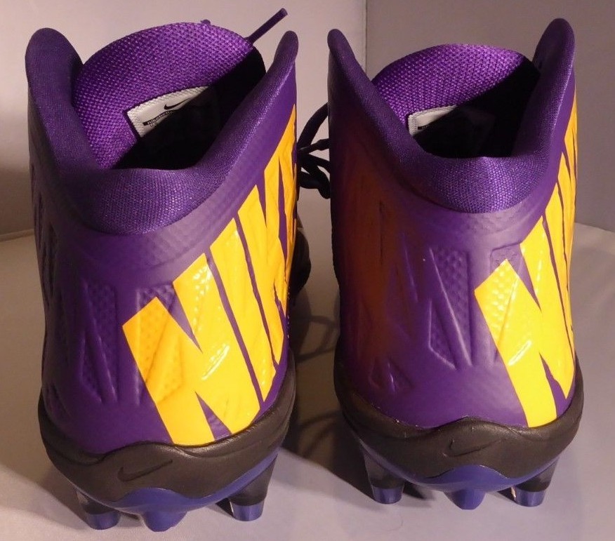 Nike Zoom Ravens Football Cleat Mens PurpleYellow  Sz 15  620499-518  NeverUsed