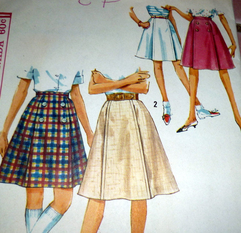 LOVELY VTG 1960s SKIRT Sewing Pattern Waist 26 | eBay