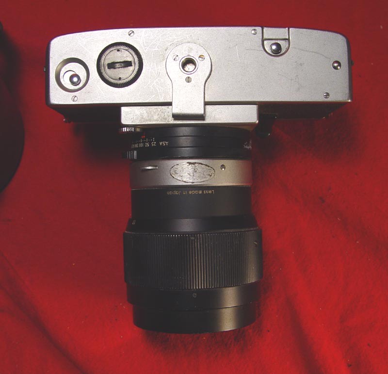 Bessler Topcon AUTO100 w/135mm f4 UV Topcor lens for parts or repair & lens case