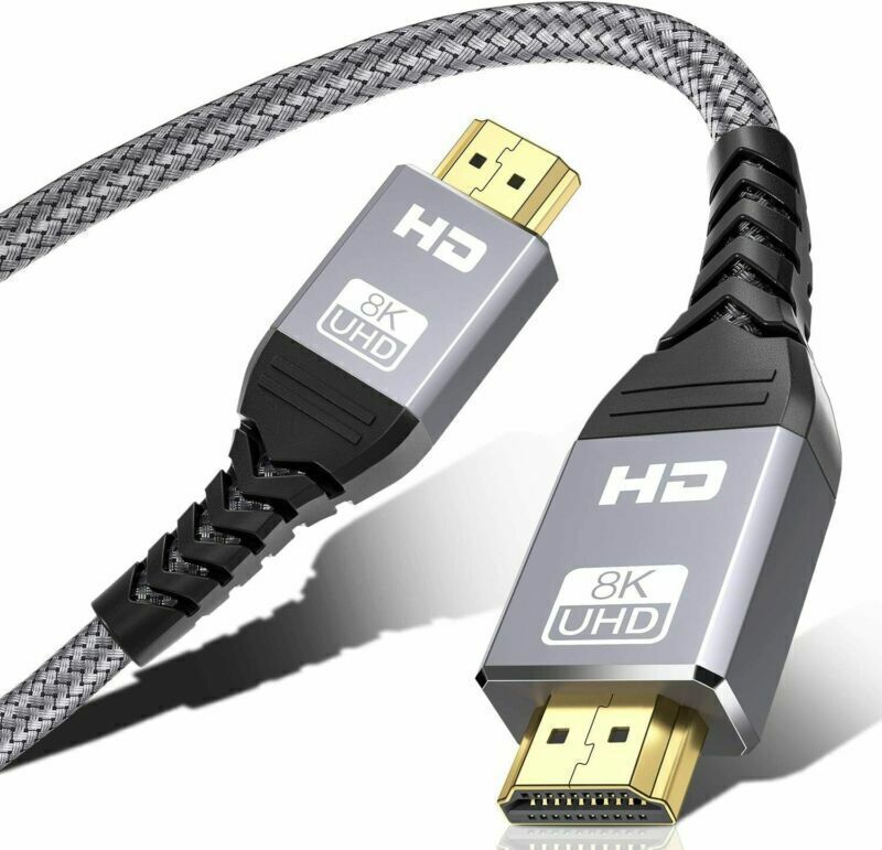 8K HDMI 2.1 UHD Cable HDTV 3D 2160P HDR 120Hz 48Gbps Dolby HDCP 2.2 RGB 4:4:4 US