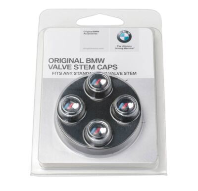 Genuine OEM Tire Valve Stem Cap Set M Logo for BMW 36110421543