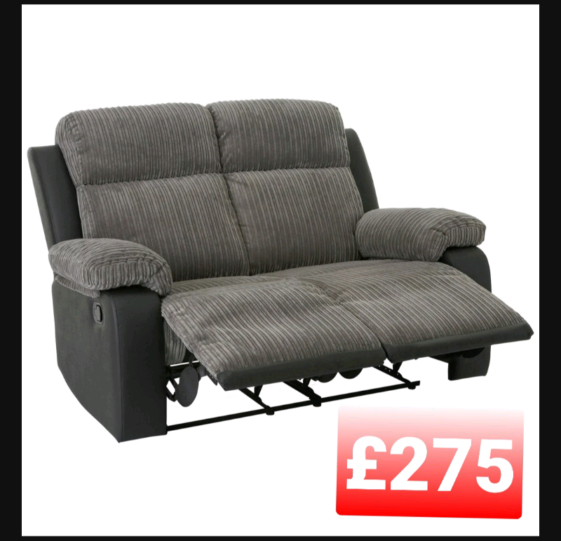 Bradley 2 seater recliner sofa. Grey in Leicester, Leicestershire