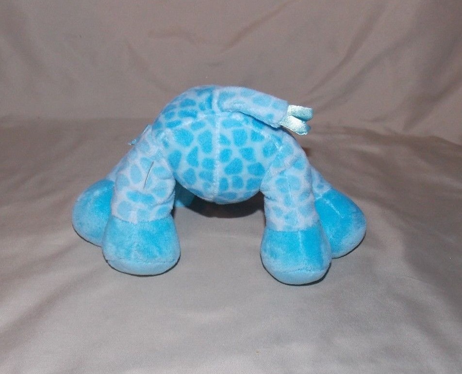 First & Main Baby Jingles stuffed plush Blue Giraffe 9