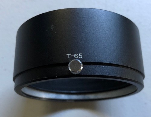 Canon T-65 Vintage Black Metal Lens Hood / Shade in Super Clean Condition NOS