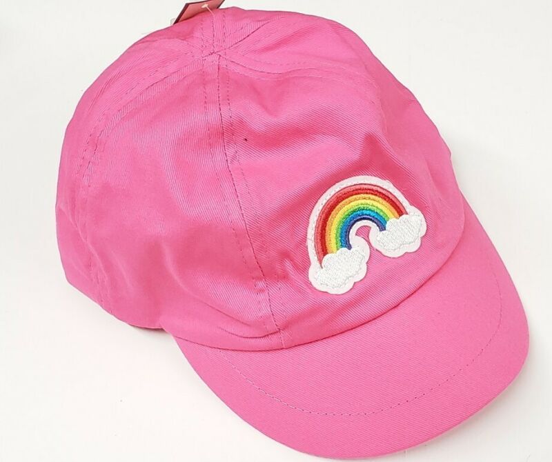 Rainbow Hat Adjustable Baseball Cap PINK One Size kids sizing