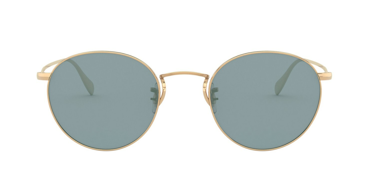 Pre-owned Oliver Peoples Coleridge Sun Ov 1186s Gold/cobalto (5145/56) Sunglasses In Blue