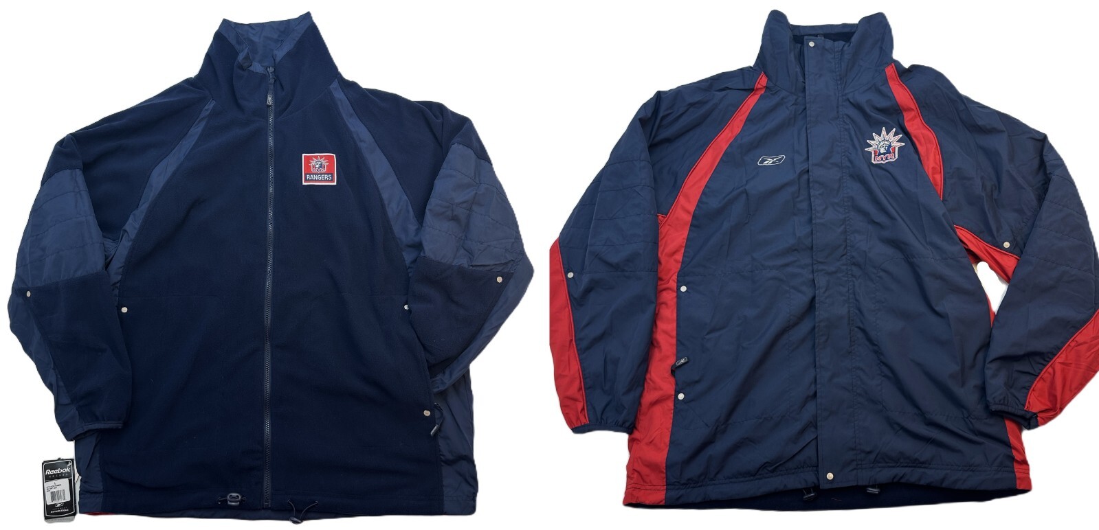 Reebok Hockey New York Rangers Двусторонняя куртка мужская большого размера NHL Center Ice
