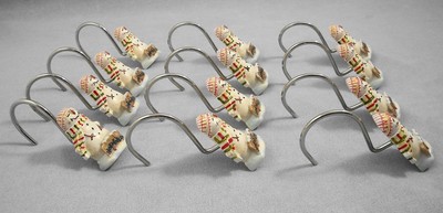 Blonder Home Expressions I Love Winter 12 Primitive Snowman Shower Curtain Hooks