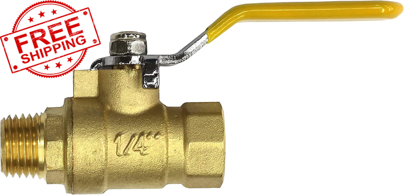 Lead-Free Forged Brass in-Line Ball Shut Off Valve, Quarter Turn, 1/4