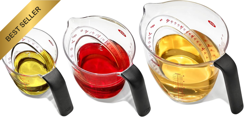 Good Grips 3-Piece Angled Measuring Cup Set, Black