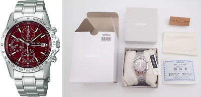 SEIKO SPIRIT SBTQ045 Chronograph Men's Watch Red Silver Quartz