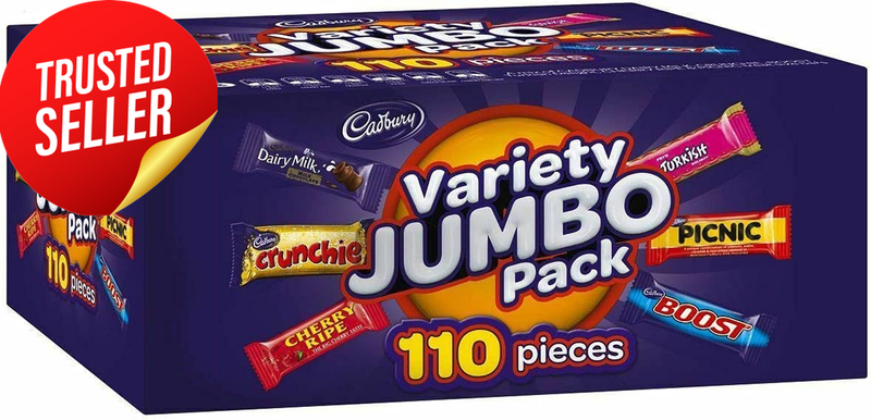 Cadbury Variety Jumbo Pack 110 Pieces 168kg Chocolate Gift Box