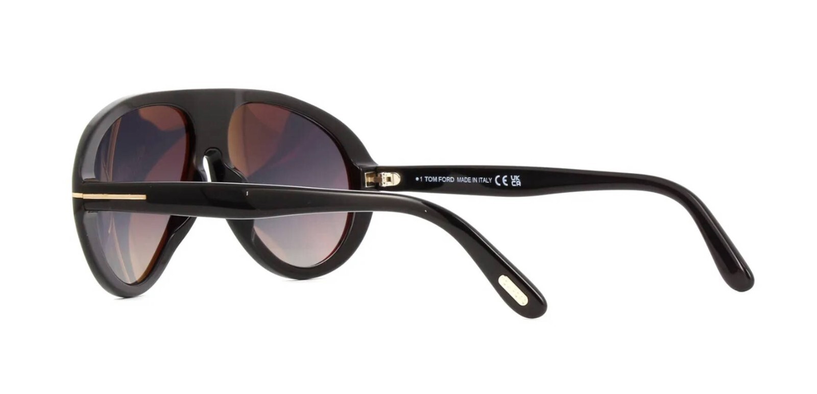 Pre-owned Tom Ford Camillo-02 Ft 0988 Shiny Black/grey Shaded (01b) Sunglasses