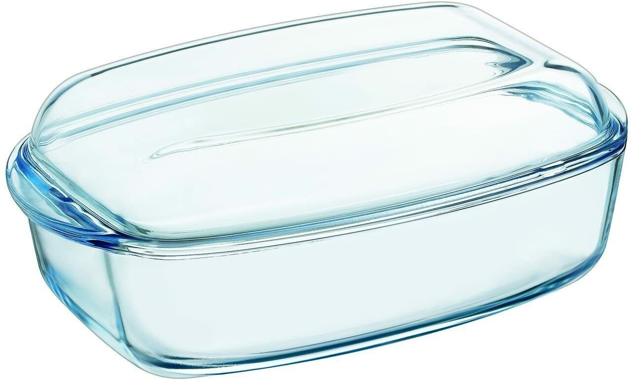 Pyrex Essentials Glass Rectangular Casserole Dish with Lid 6.5L
