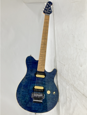 STERLING Music Man AX40 Translucent Blue Electric Guitar Used Good