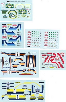 LOT DECALS 1/43 FORD ESCORT PART 1 COLORADO DCV022