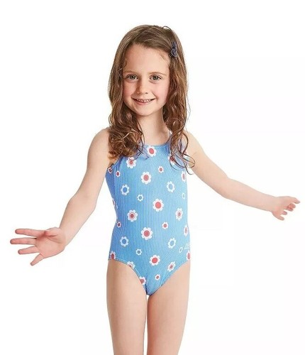 ZOGGS GIRLS FLORAL SCOOPBACK SWIMWEAR SWIMMING SUIT SWIM