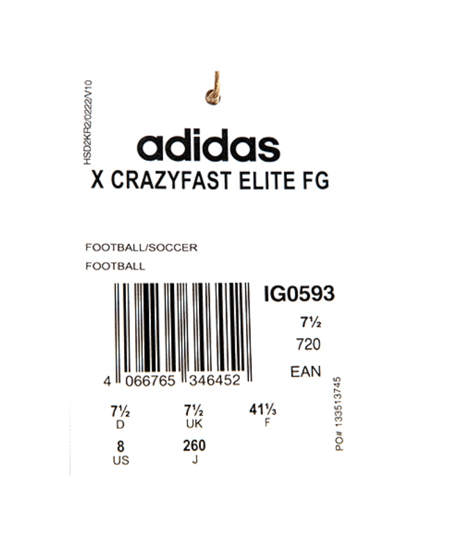 ADIDAS ORIGINALS ADIDAS X CRAZYFAST ELITE FG MEN'S FOOTBALL SHOES SOCCER SPORTS SHOES IG0593