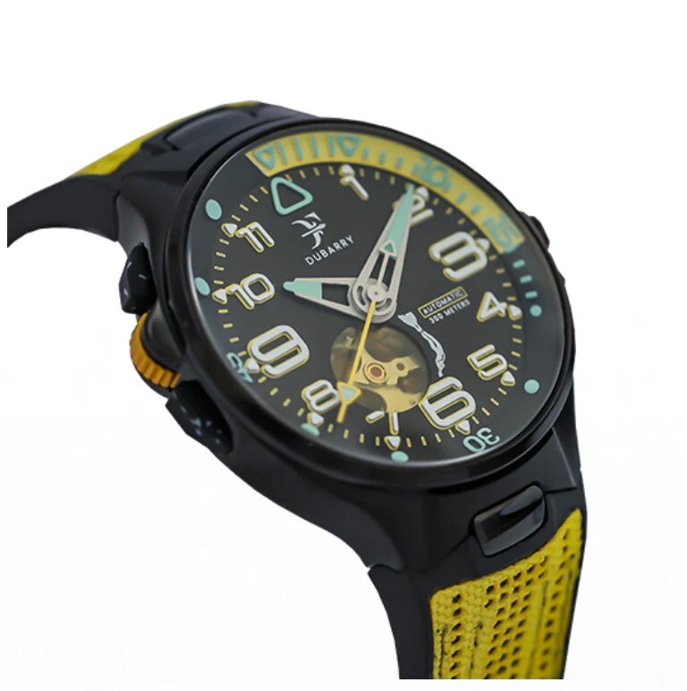 Pre-owned Franck Dubarry Men's 'deep Ocean' Black Dial Automatic Watch 02 Yellow