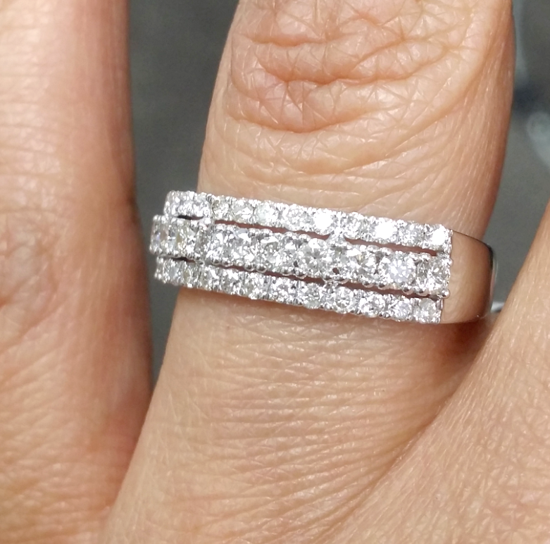 Pre-owned Handmade Deal 0.75 Ctw Natural Round Diamond Engagement Wedding Band In 14k Gold. In White