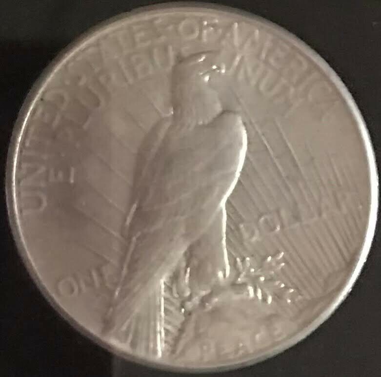 4PC SET PEACE DOLLARS, 1922,23,24,25, AU/BU, IN SNAP LOCK COIN HOLDERS.