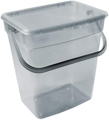 PLAST Team Waschmittel Box Behälter 6 Liter grau transparent Aufbewahrung Kiste