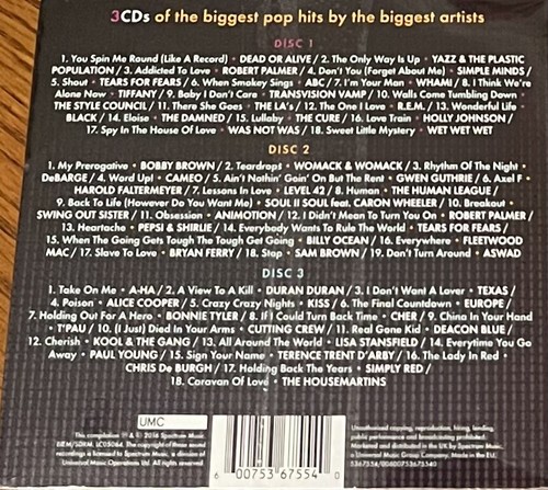 VARIOUS ARTISTS "TOP OF THE POPS 1985-1989" BRAND NEW ORIGINAL 2016 UK 3CD ALBUM