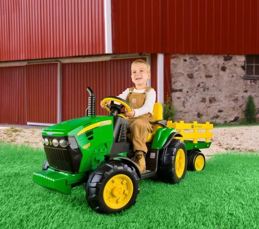 Electric Cars for Kids Ride On John Deere Tractor Battery Po