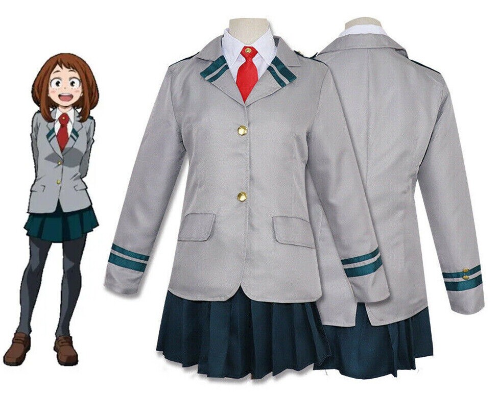 Anime My Hero Academia Cosplay Costume Women Girls Hero High School Uniform Suit