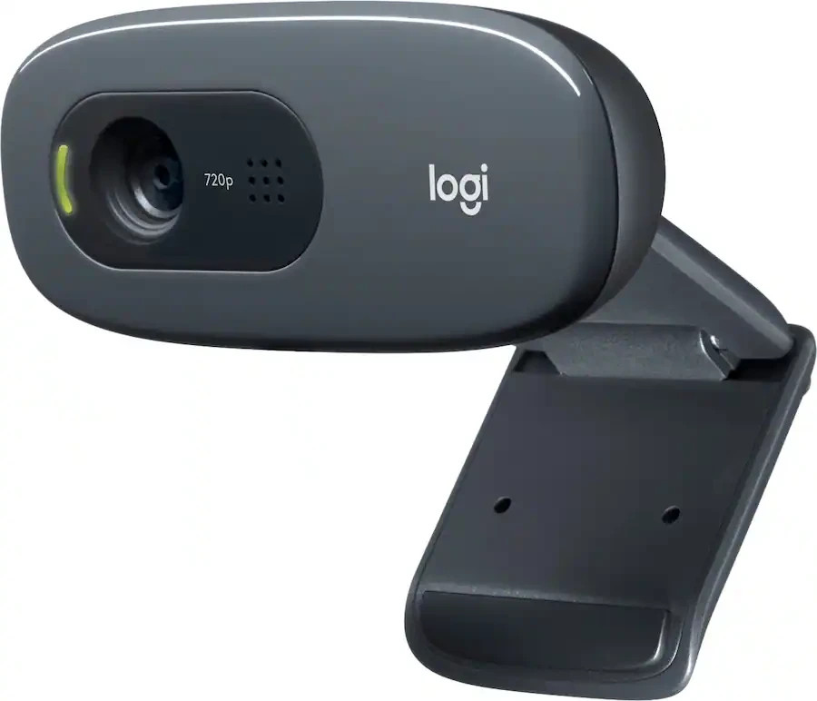 Logitech - C270 HD Webcam 720p with Noise-Reducing Mics - Black (960-000694)