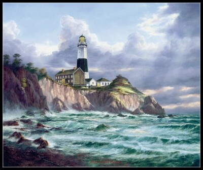 Montauk Point - Chart Counted Cross Stitch Patterns Needlework DIY DMC Color