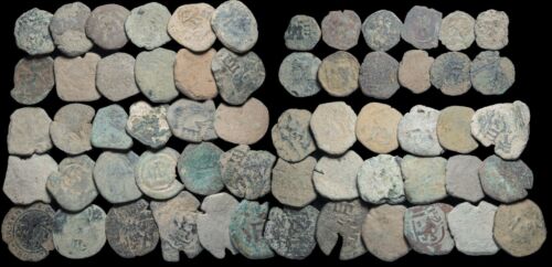 Spanish Antique Coins. Pirate Era - 60 pieces Lot. (Uncleaned)