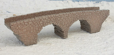 N GAUGE N SCALE OLD 2 ARCH STONE BRIDGE LASER CUT AND ENGRAVED PRO PAINTED 